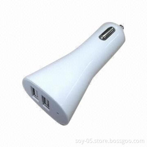 Car Charger, Universal Plug with LED, 12 to 24V DC Input Voltage
